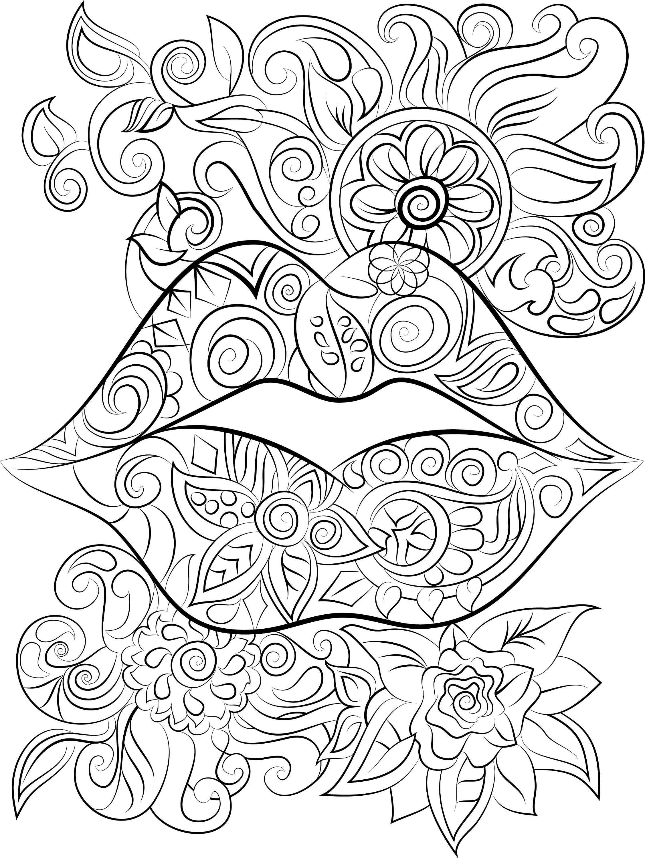 Adult Coloring Book Tattoo Design Adult Coloring Books Etsy