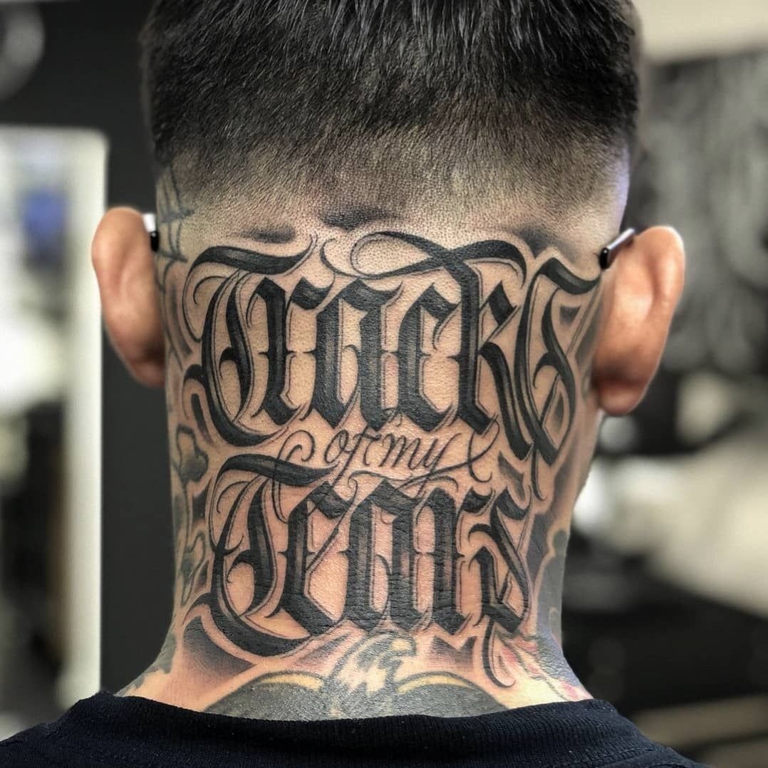 Aggregate 64 Neck Tattoo Lettering In Cdgdbentre