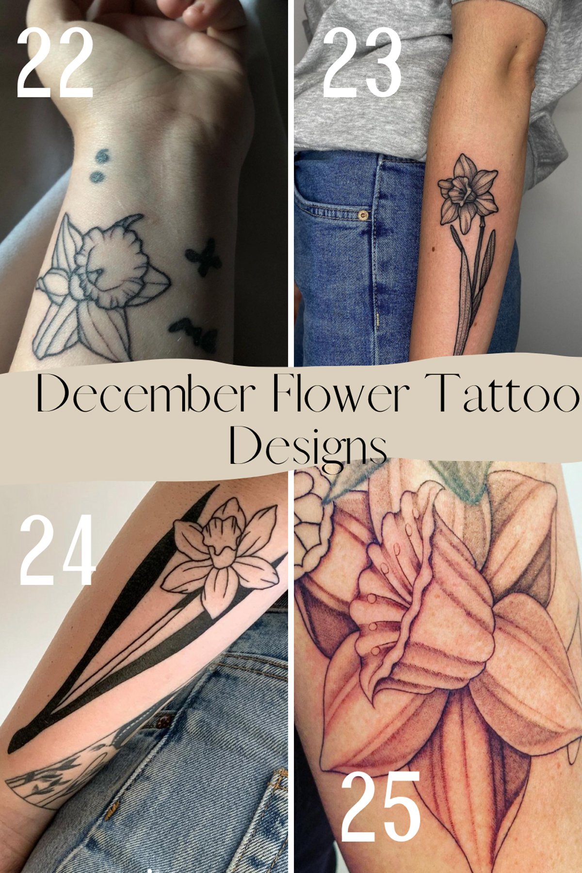 Aggregate 81 December Birth Flower Tattoo Ideas In Cdgdbentre