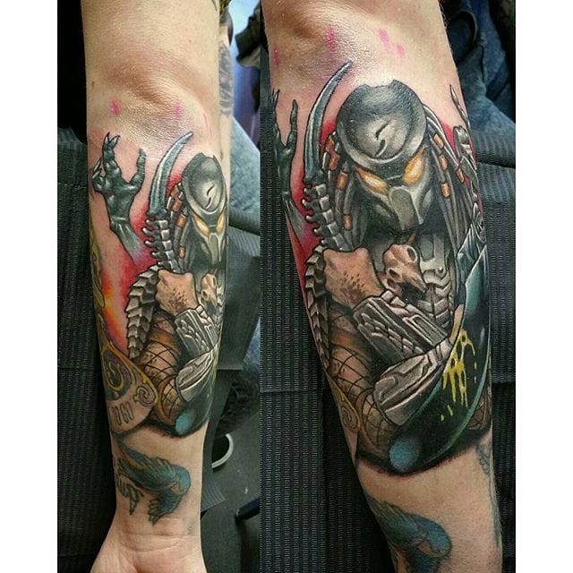 Aggregate More Than 65 Alien Vs Predator Tattoo Best In Cdgdbentre