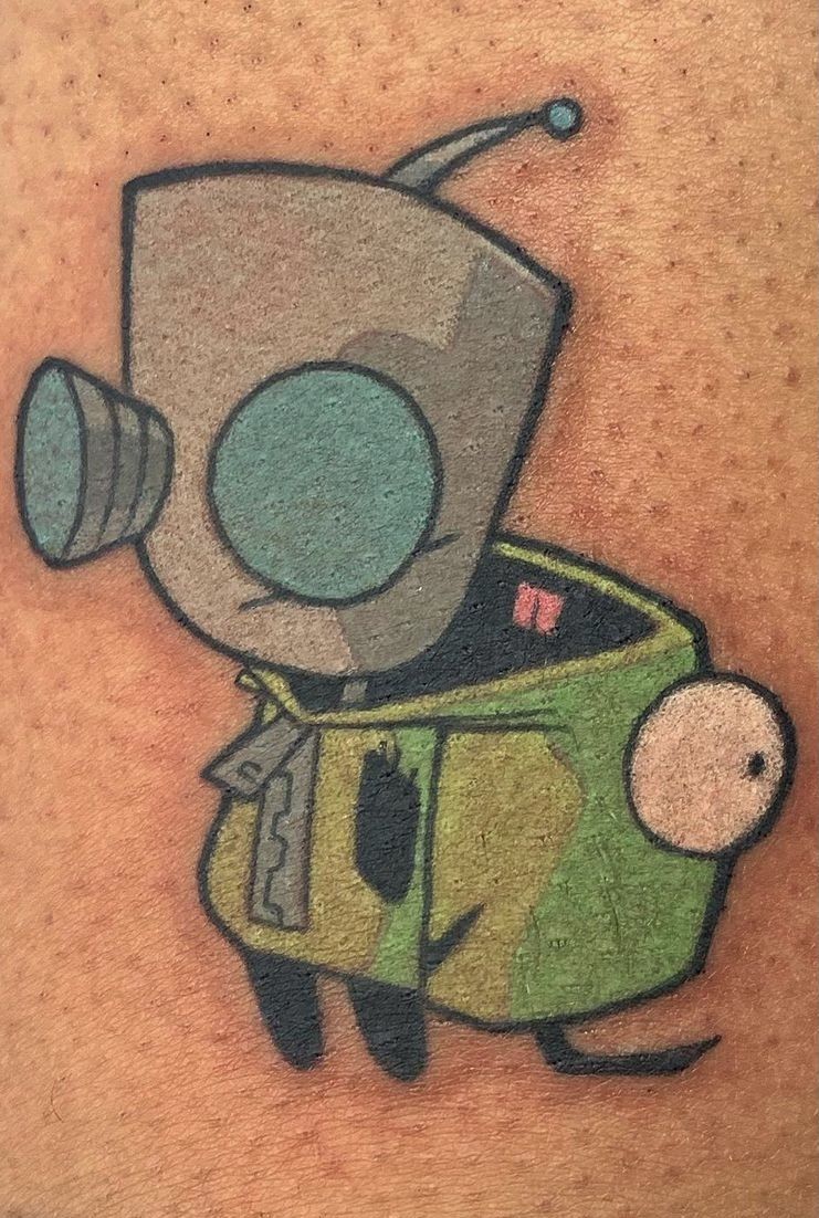 Aggregate More Than 74 Invader Zim Tattoo Black And White Super Hot In Coedo Com Vn