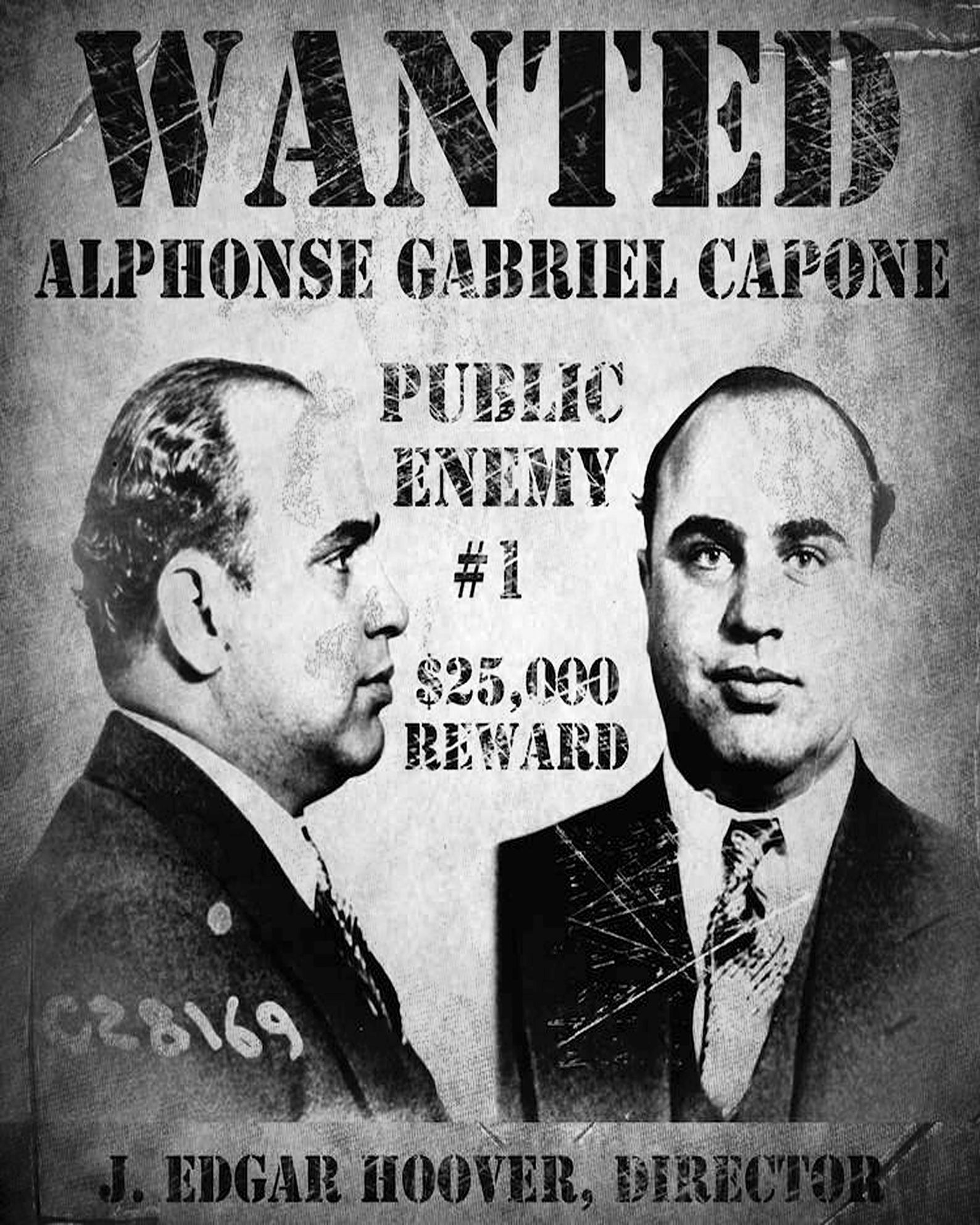 Al Capone Wanted Poster Print 8 X 10 Etsy Uk