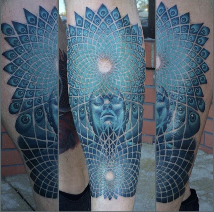 Alex Grey Shin Tattoo By Chad Lenjer At Black Metal Tattoo