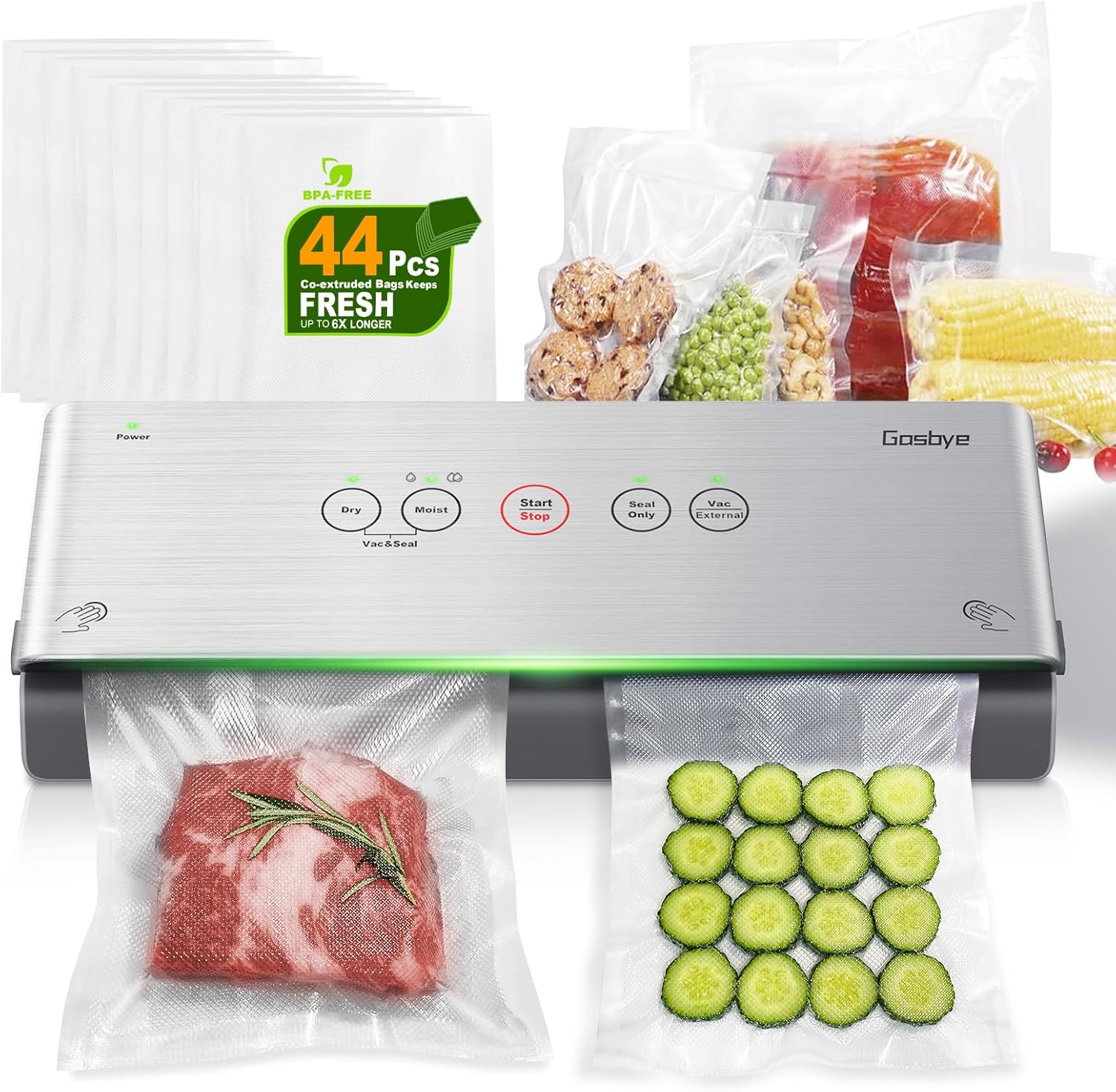 Amazon Com Gasbye 2 Pump Vacuum Sealer Takes All The Air Out For