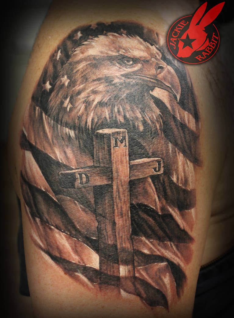 5 Patriotic Tattoo Ideas: American Flag and Cross Designs