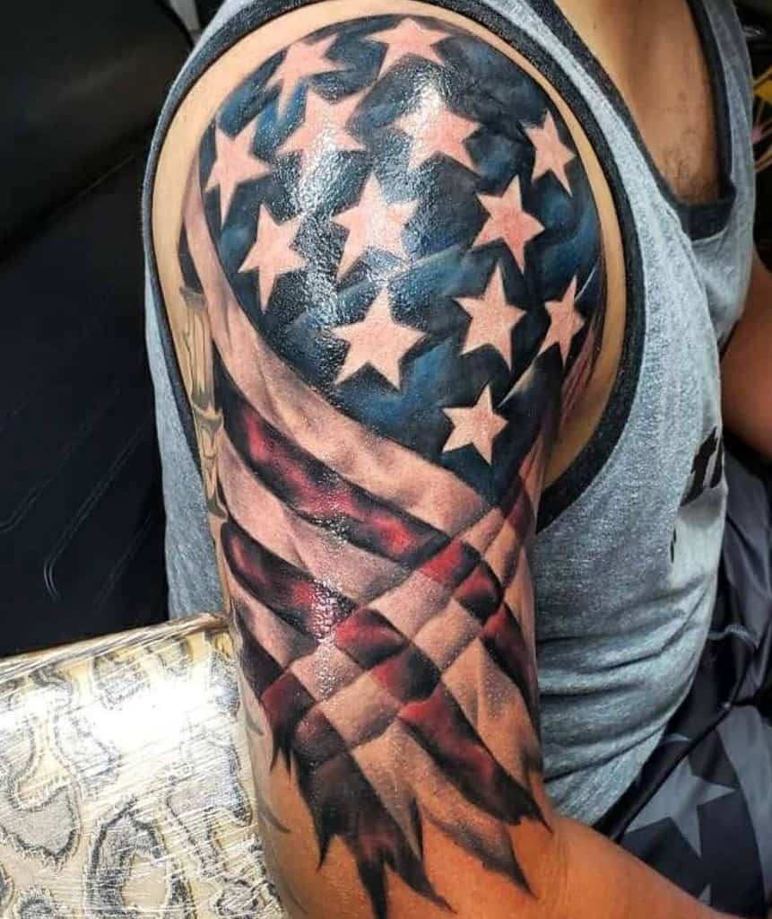 5 Creative American Flag Half Sleeve Tattoo Designs