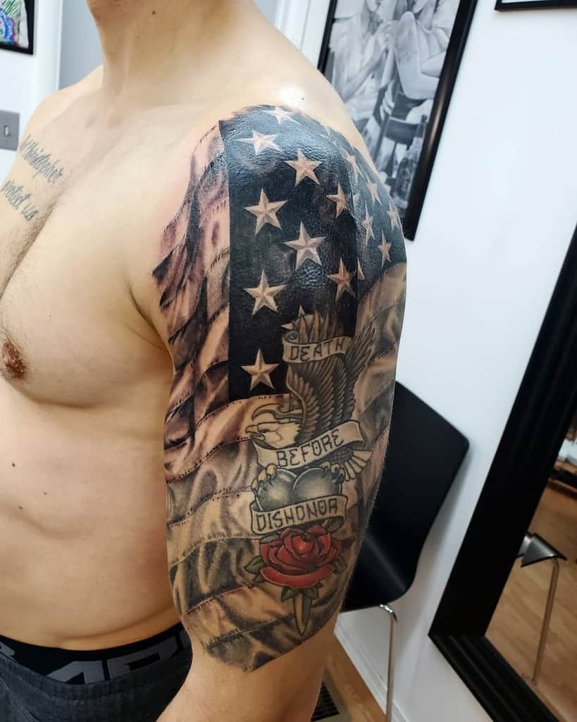 American Flag Half Sleeve Tattoos