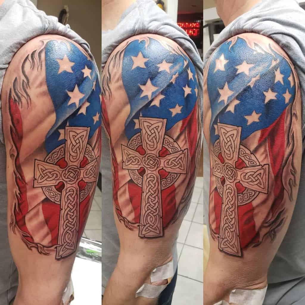 American Flag Tattoos The Finest American Patriotism Tattoos