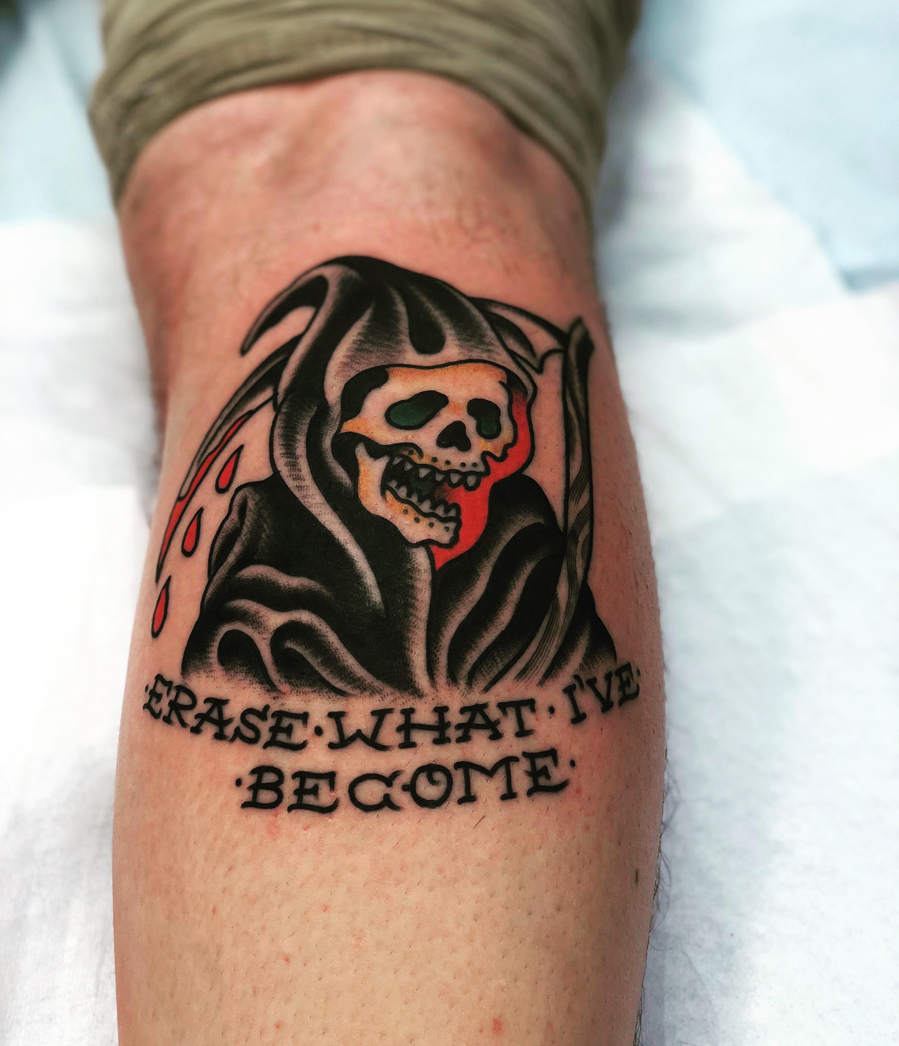 American Traditional Grim Reaper Tattoo Meanings Unveiled