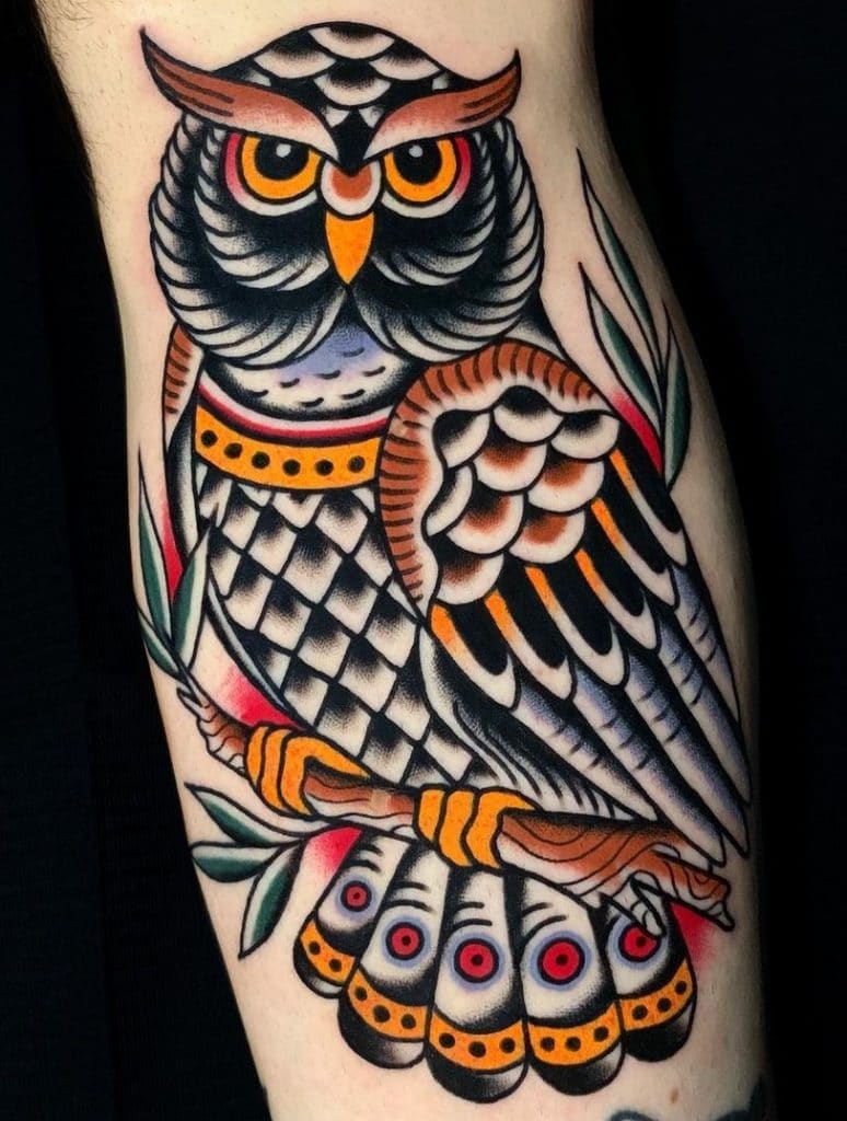 American Traditional Owl By Guy Ammeen At Dead City Ink In Groton Ct