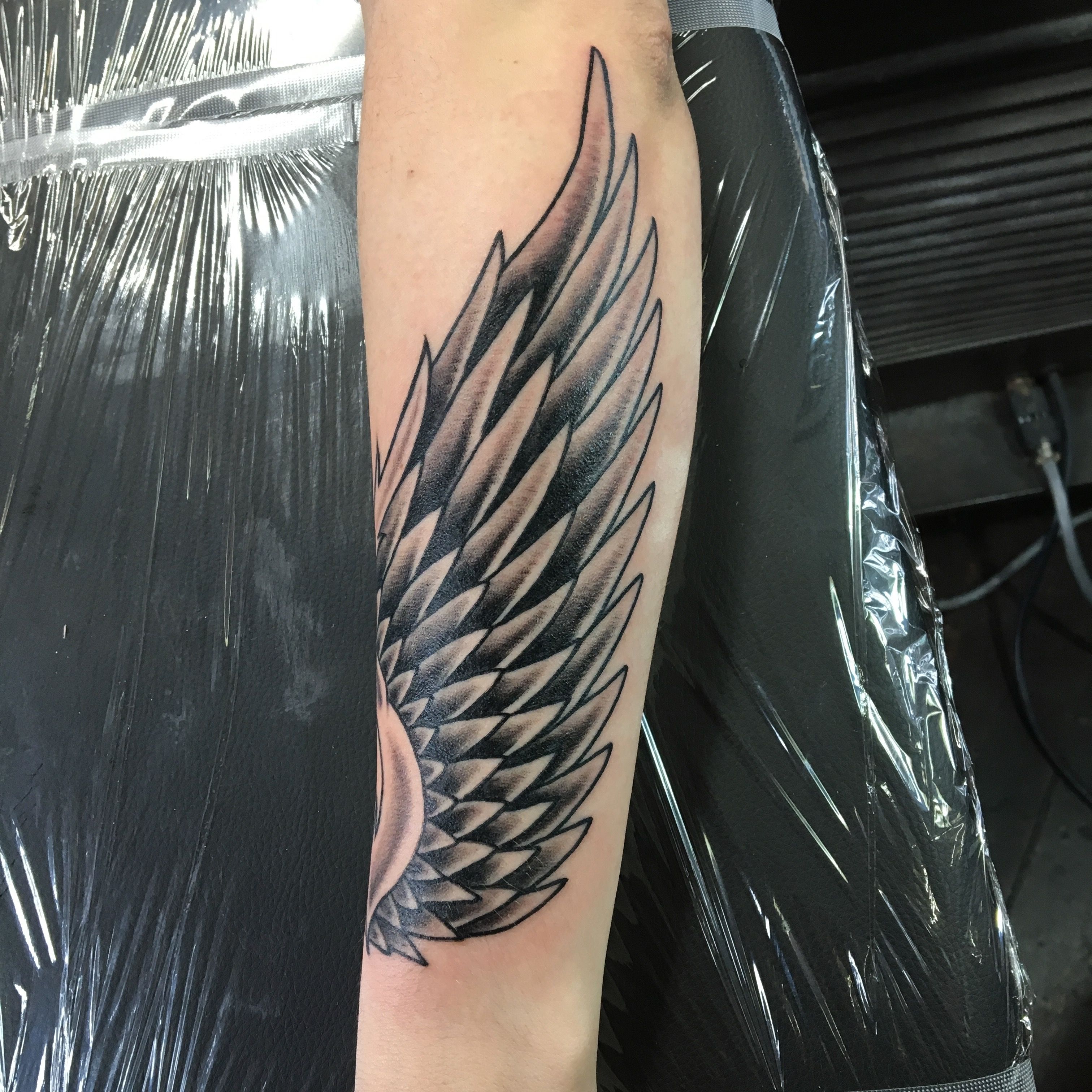 American Traditional Wing Tattoo