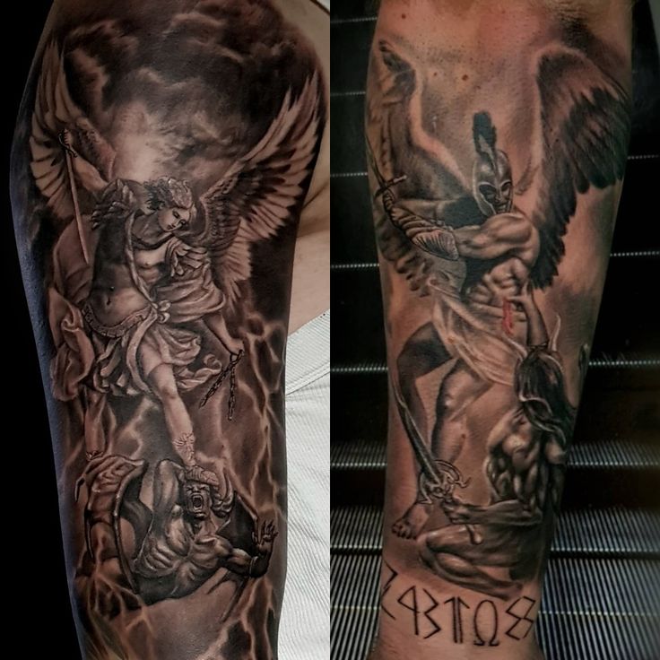 Angel Vs Demon Tattoo By Remistattoo On Deviantart