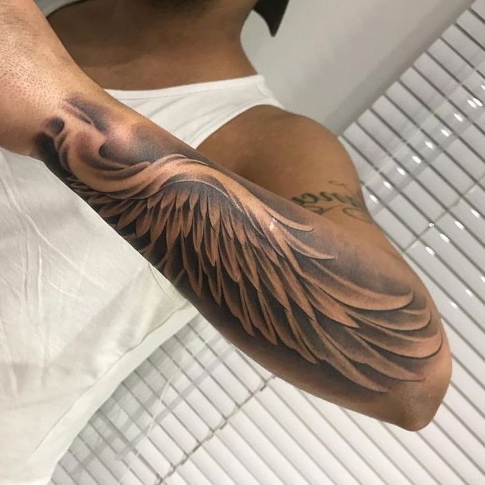 7 Stunning Angel Wing Arm Tattoo Ideas