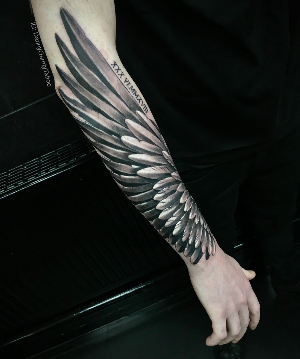 Angel Wing Tattoo Forearm Inspiration and Ideas