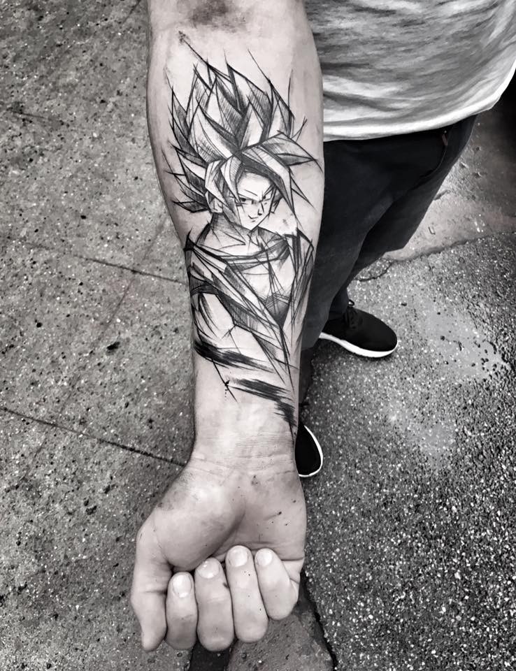 Anime Forearm Tattoo Ideas 60 Anime Tattoos For Men Bodenowasude