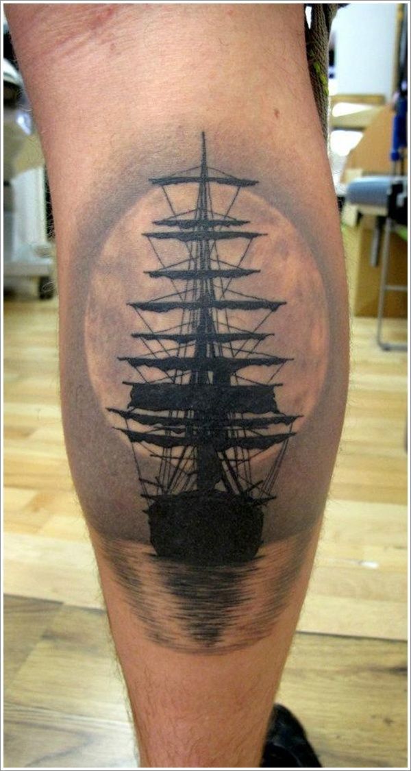 Another Ship Sailing Tattoo Sunset Tattoos Nautical Tattoo Tattoos