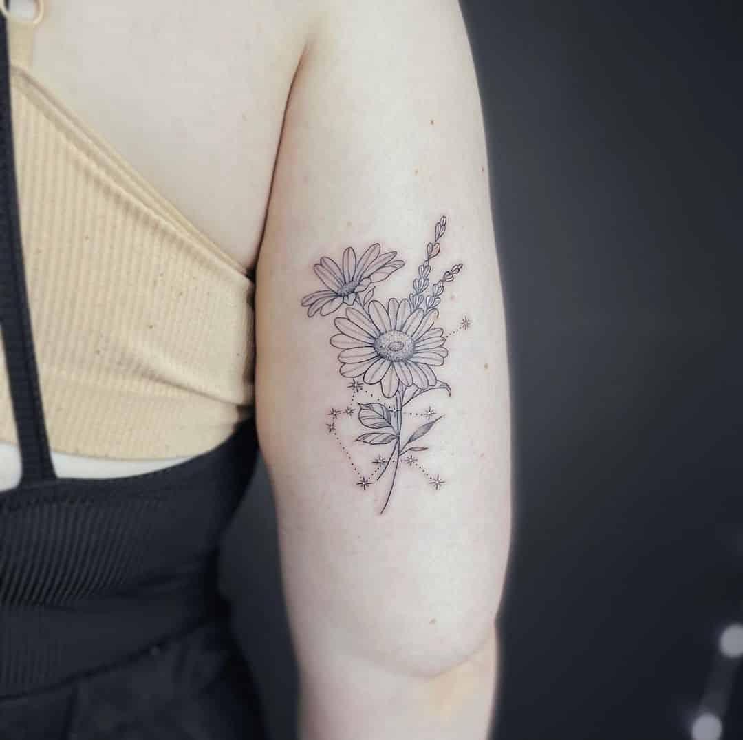 April Birth Flower Tattoo