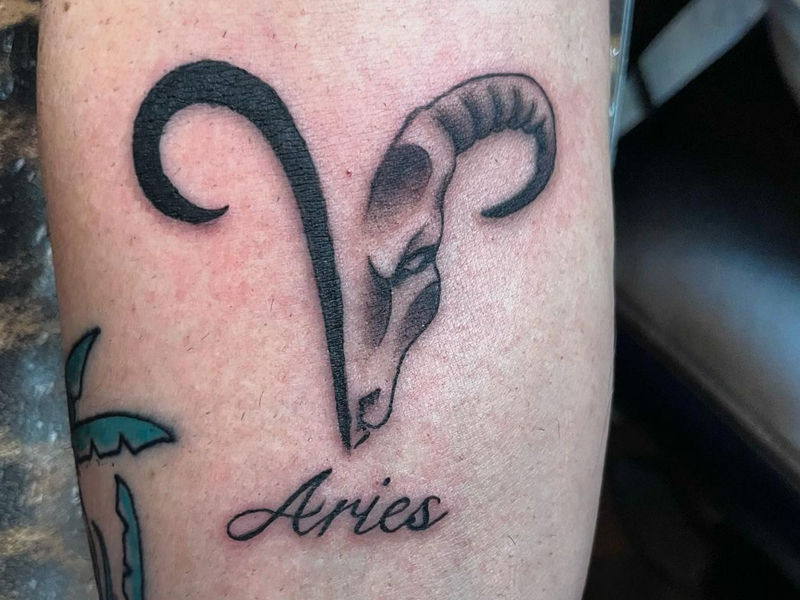 Aries Tattoo Design By Miletune Aries Zodiac Tattoos Aries Ram Tattoo