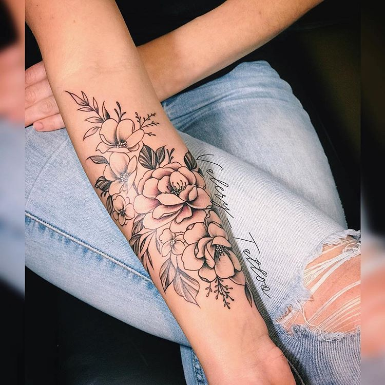 Beautiful Arm Forearm Flower Tattoo Designs You'll Love