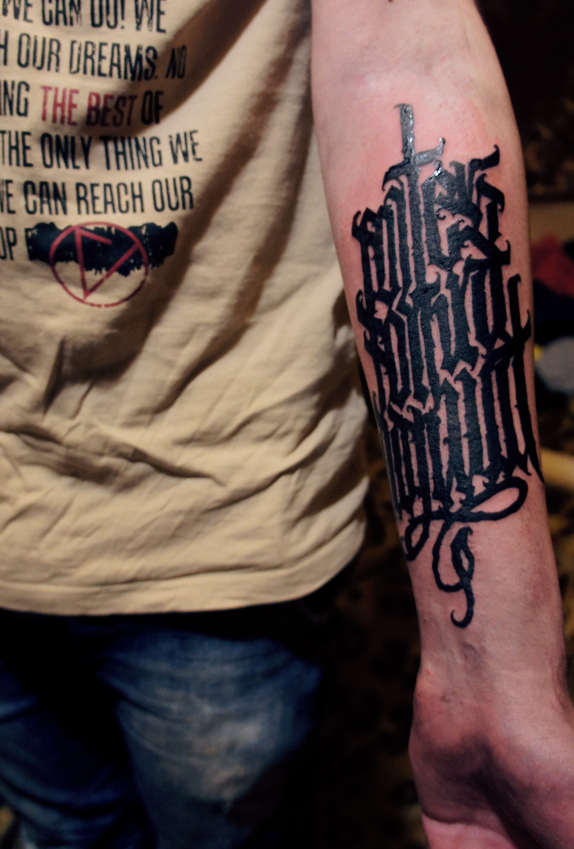 Artstation Dark Lettering Tattoo