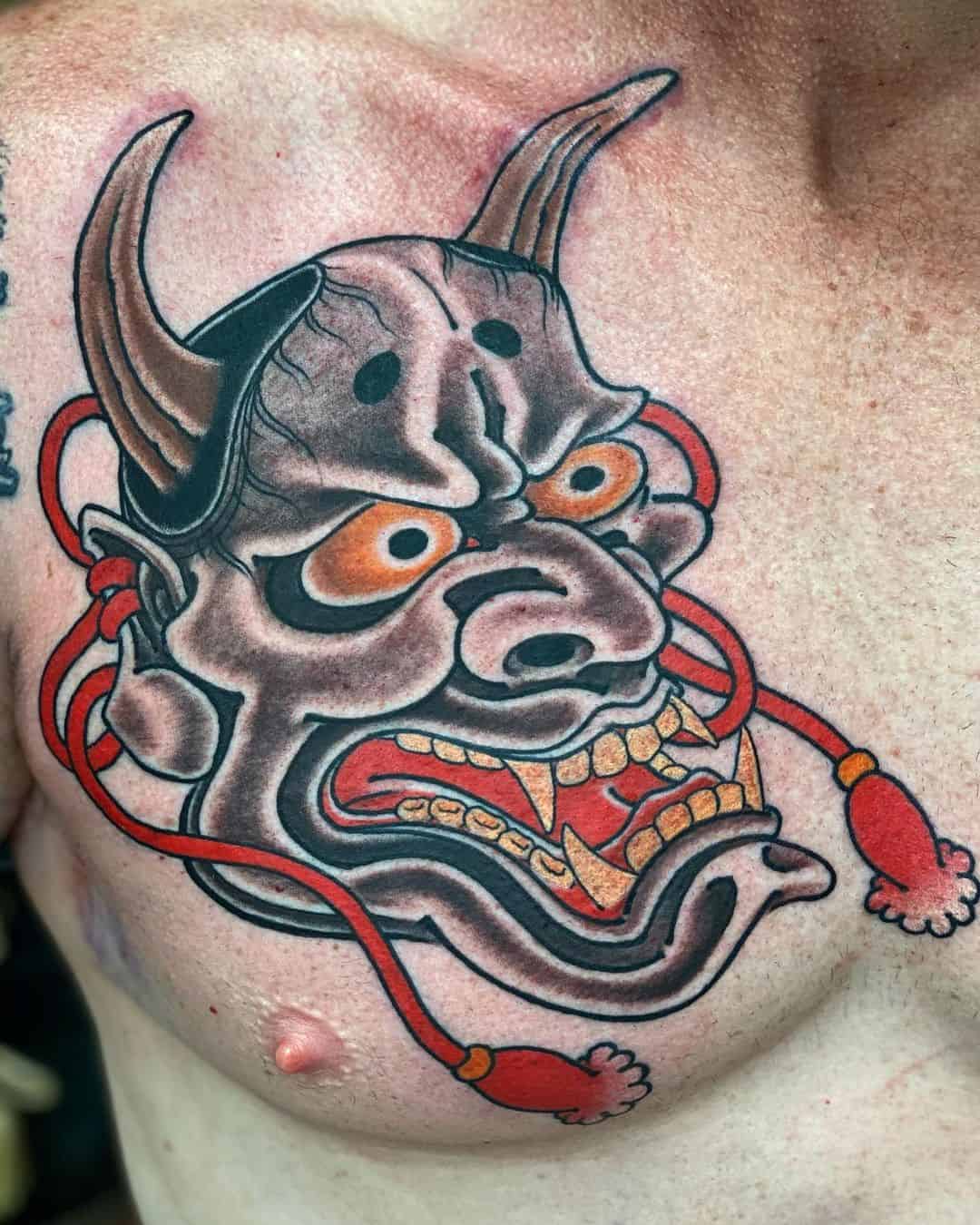 Artstation Hannya Mask Tattoo Designs