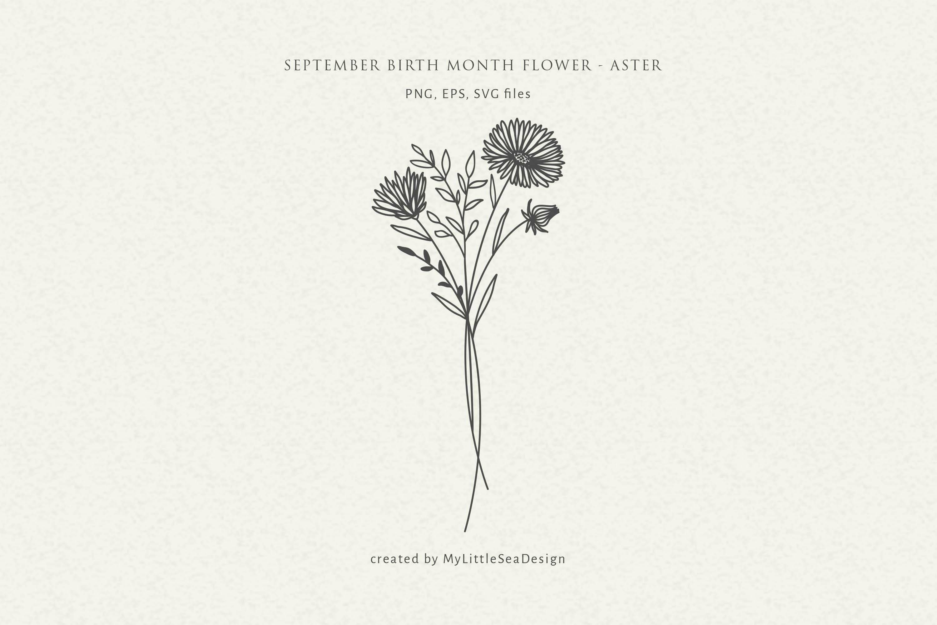 Aster Svg September Birth Flower Svg Layered Flower Svg Etsy De