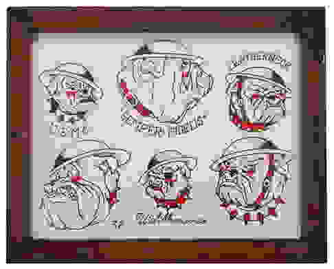 At Auction U S Marines Devil Dog Tattoo Designs By Al Schiefley Ohio