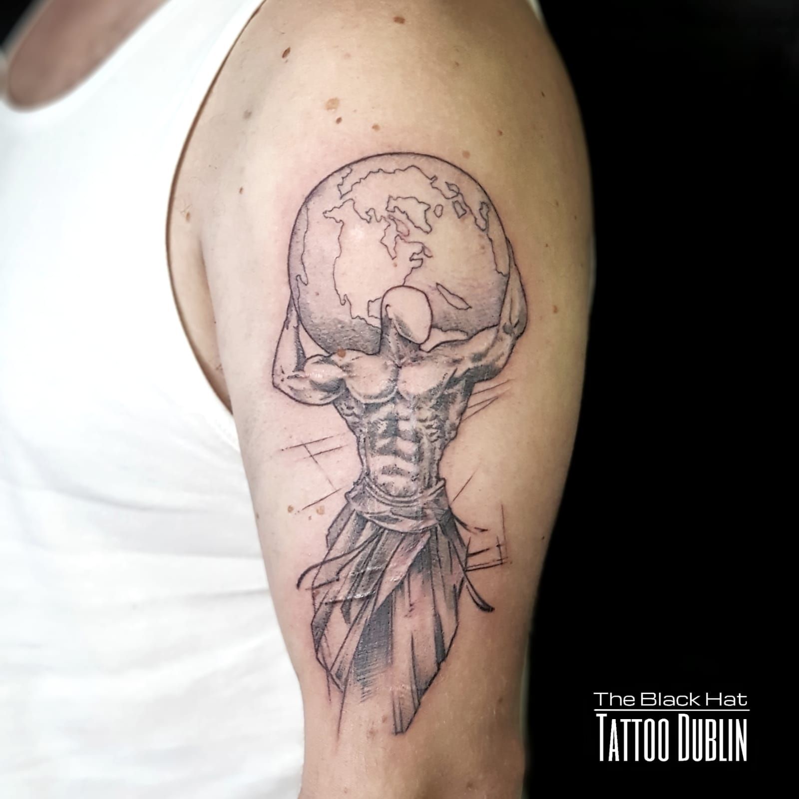 Atlas Tattoo Carrying The World On Craiyon