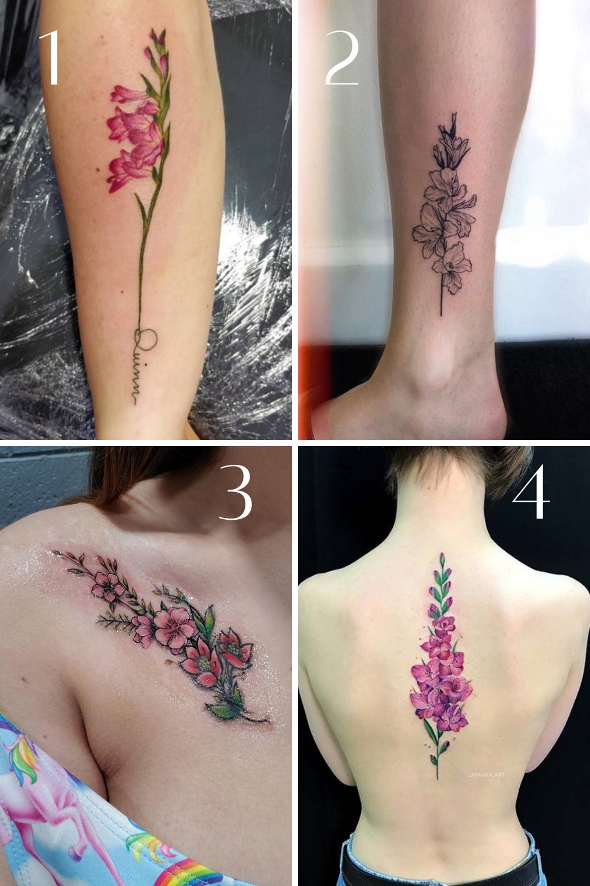 August Birth Flower Tattoo Ideas and Meanings