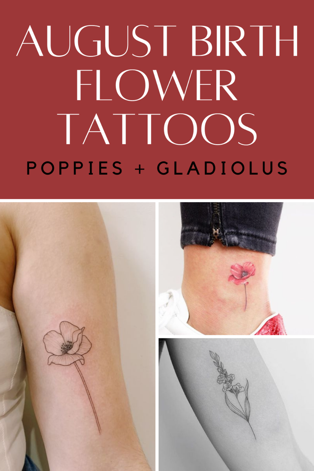 5 Stunning August Birth Flower Tattoo Designs