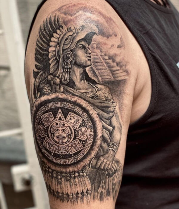 Aztec Warrior Tattoo Design Aztec Tattoos Warvox Aztec Mayan Inca