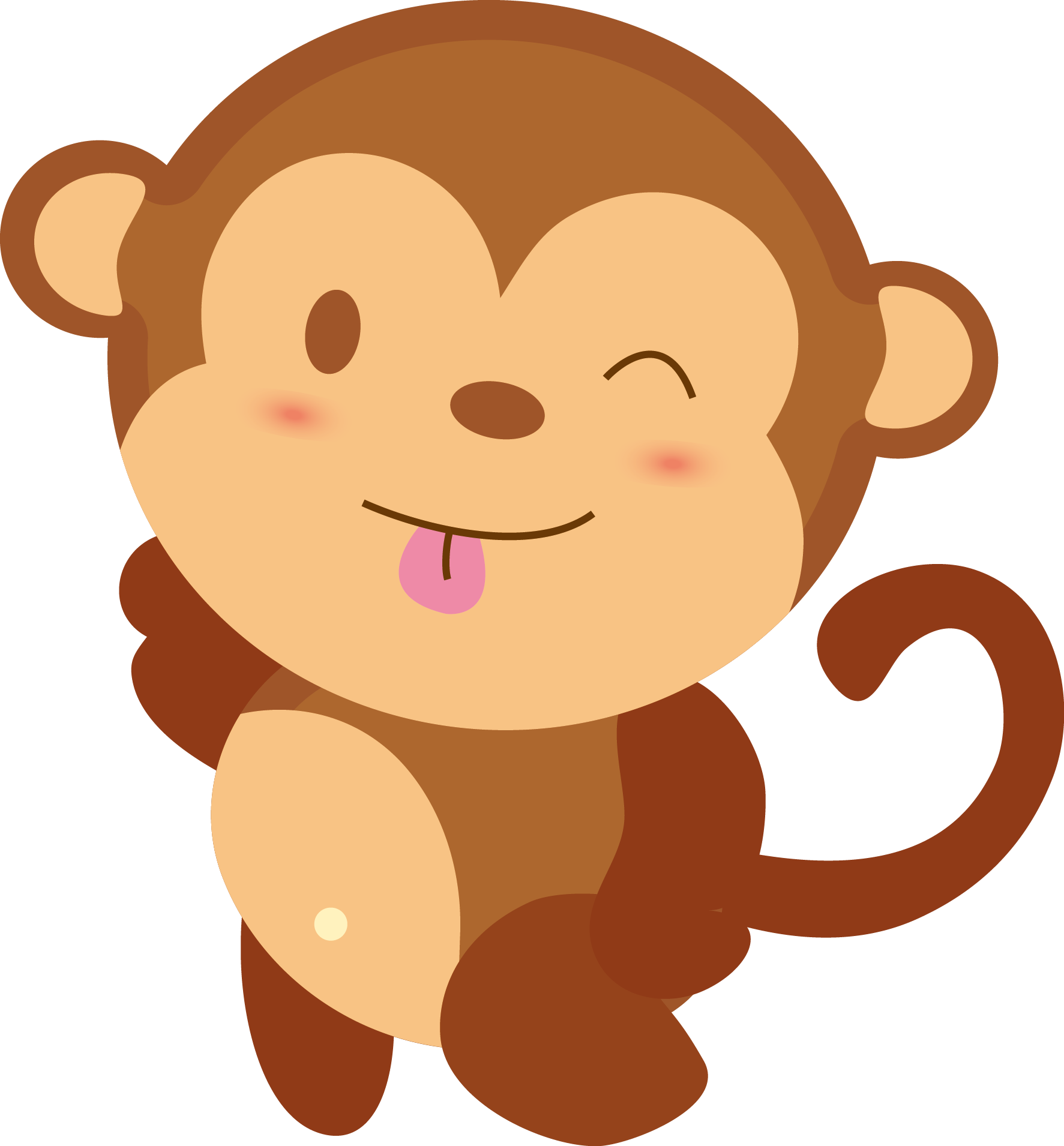 Baby Monkeys Brown Spider Monkey Primate Clip Art Png 6597X6001px