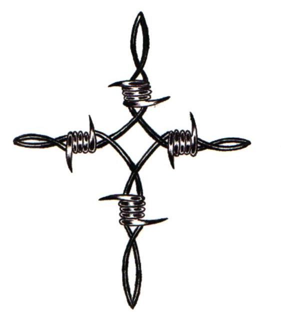 Barbed Wire Cross Designs