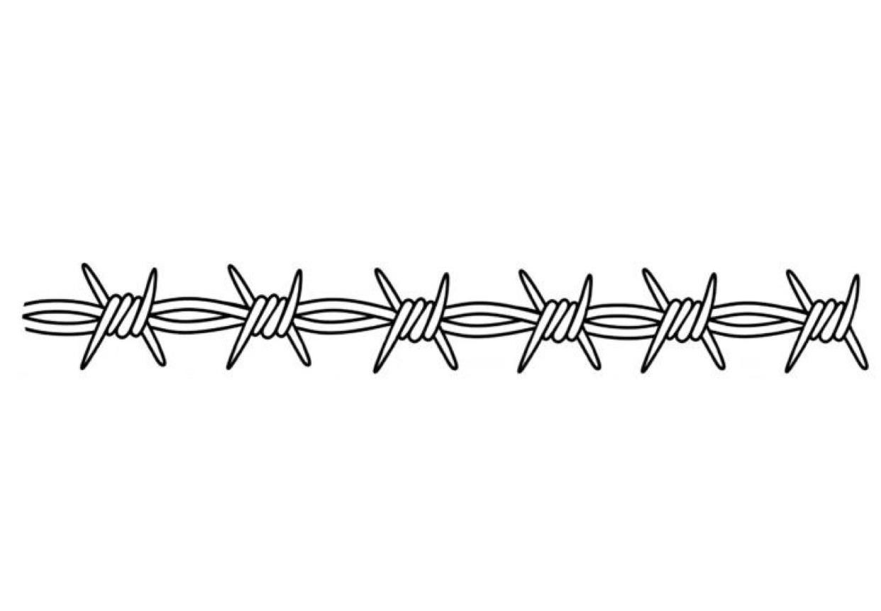 Perfect Barbed Wire Tattoo Stencil Designs