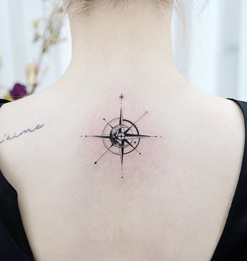 Beautiful Compass Rose Tattoo