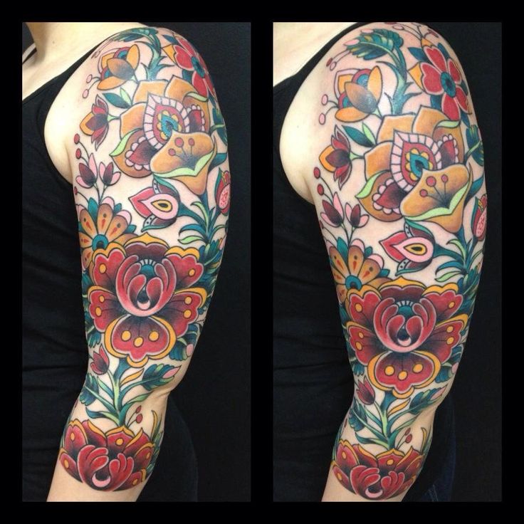 Beautiful Sleeve Filler Ideas With Flowers Dave Kruseman Floral