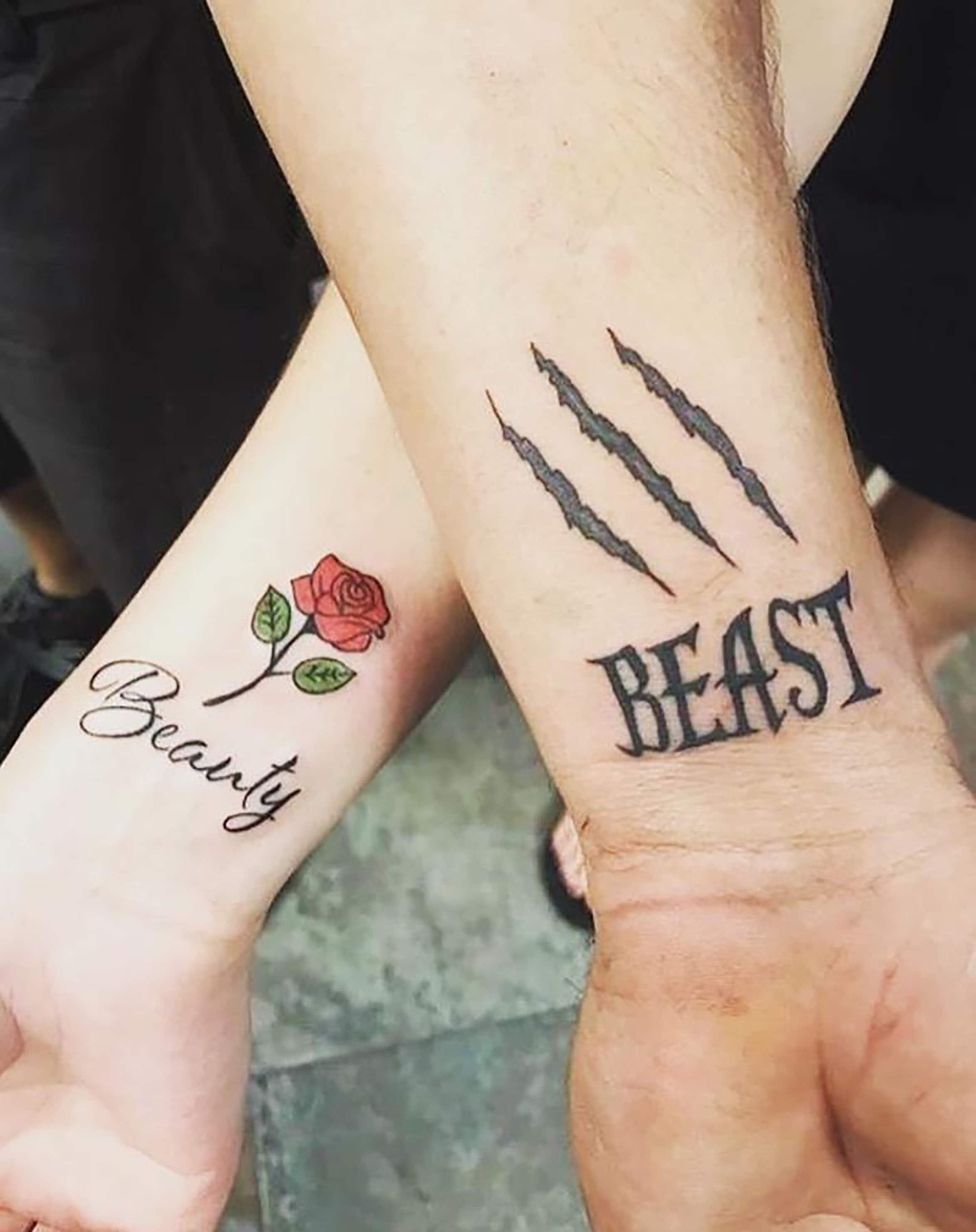 5 Charming Beauty and Beast Tattoo Ideas for Couples