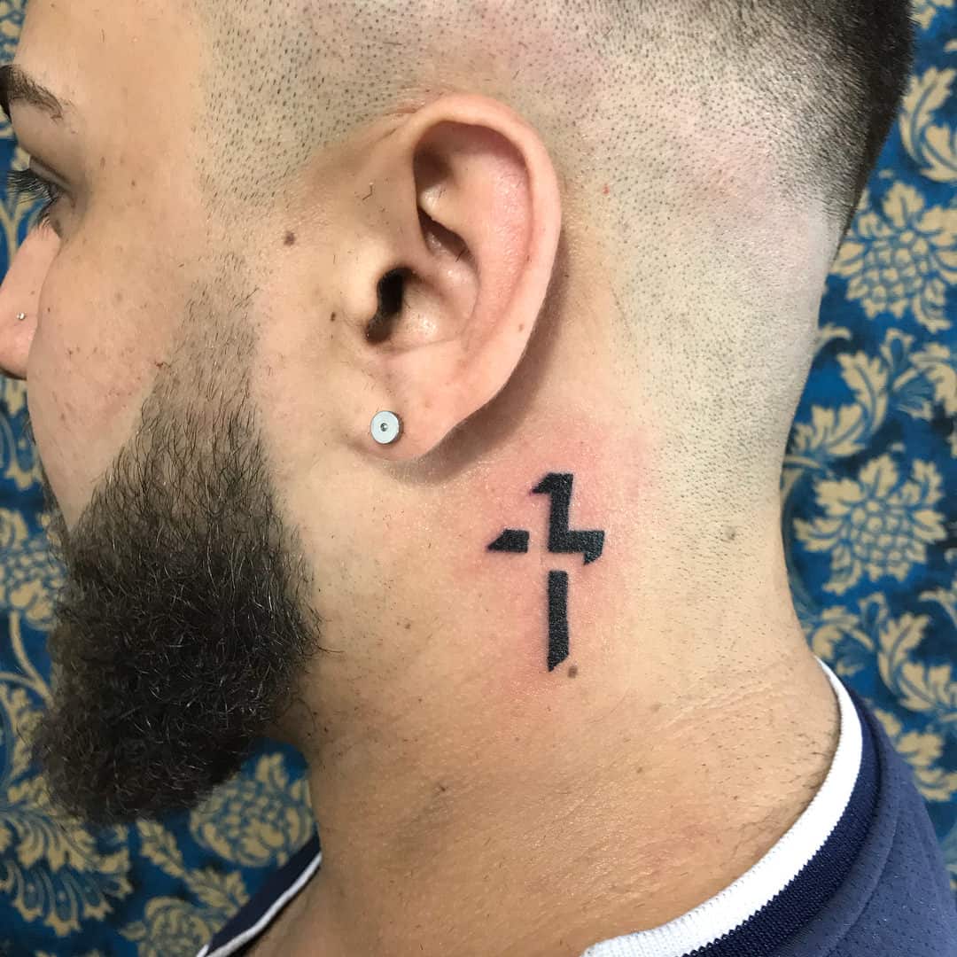 Behind Ear Cross Tattoo: Meaning and Variations