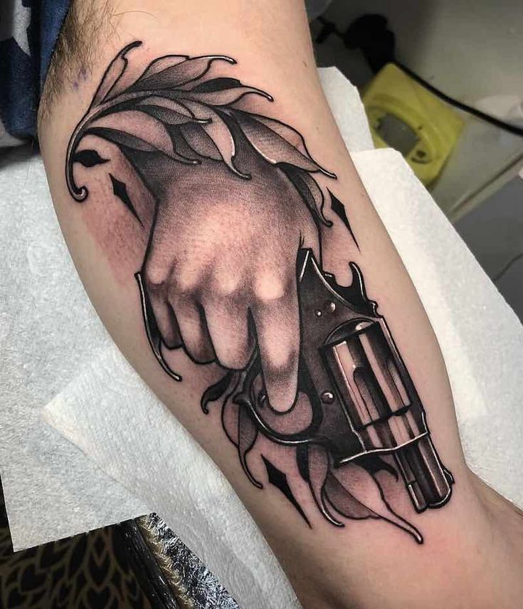 Best Gun Tattoo Designs Photos