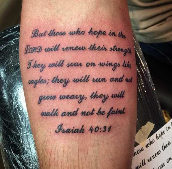 Bible Quote Tattoos About Strength