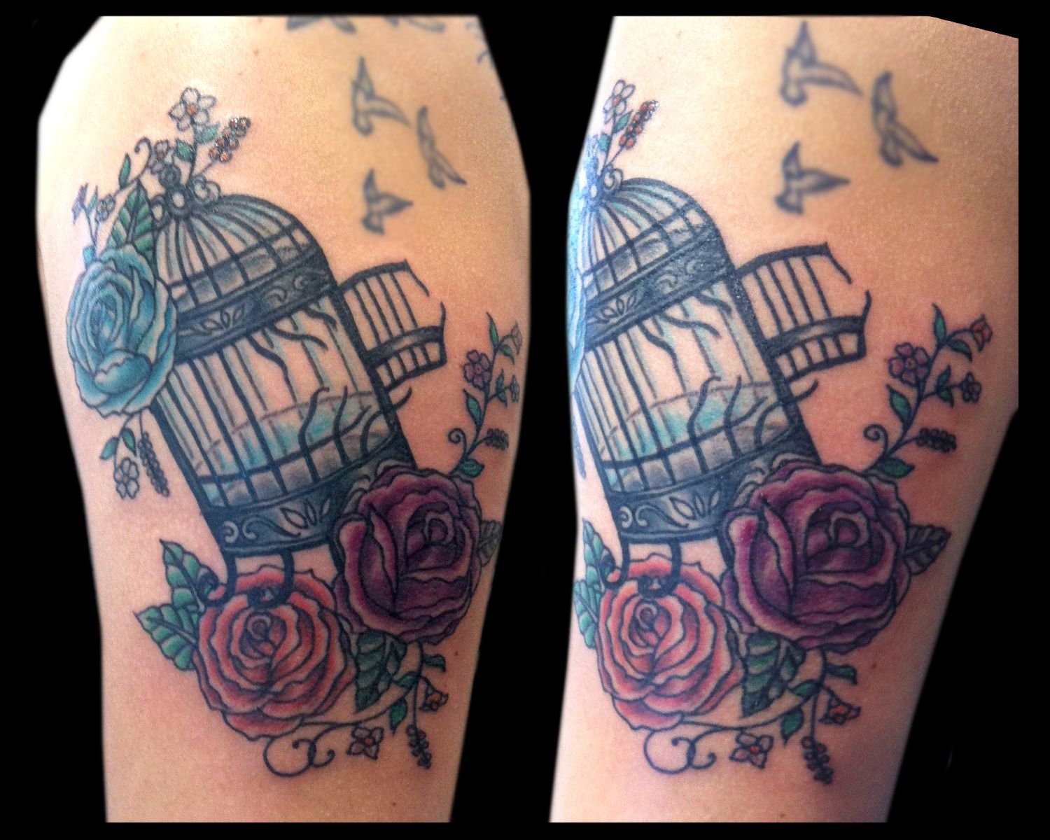 Bird Cage Tattooed By Jude At Damask Tattoo In Seattle Wa Birdcage