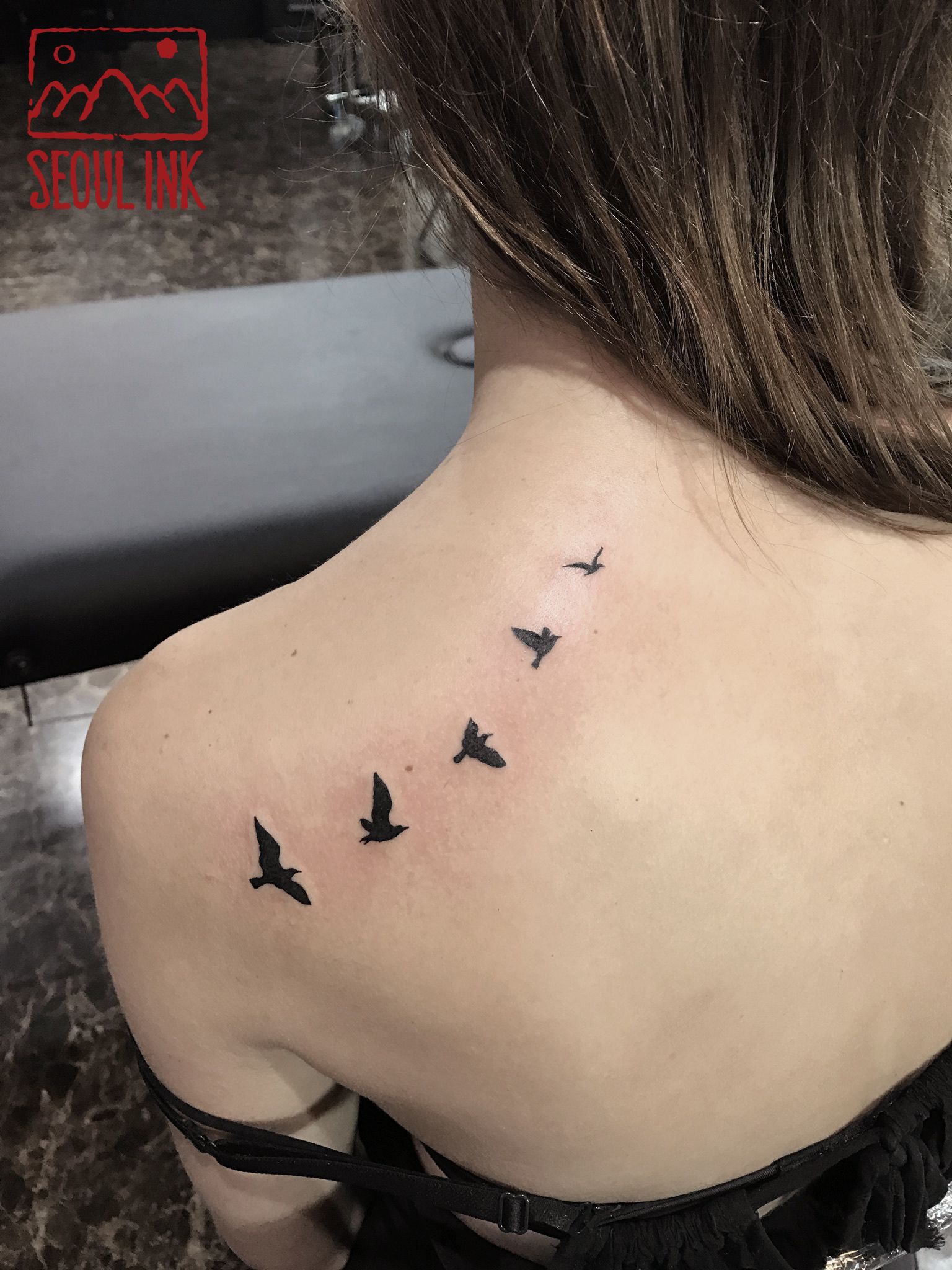 Bird Silhouette Tattoo Shoulder