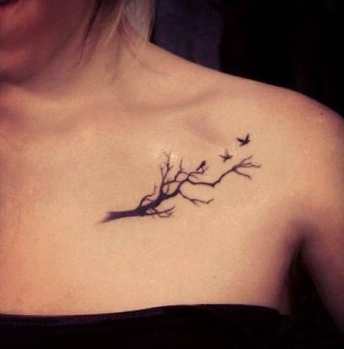 Birds On A Branch Tattoo By Esther Garcia