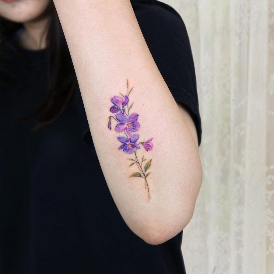 February Birth Flower Tattoos: Violet and Primrose Designs