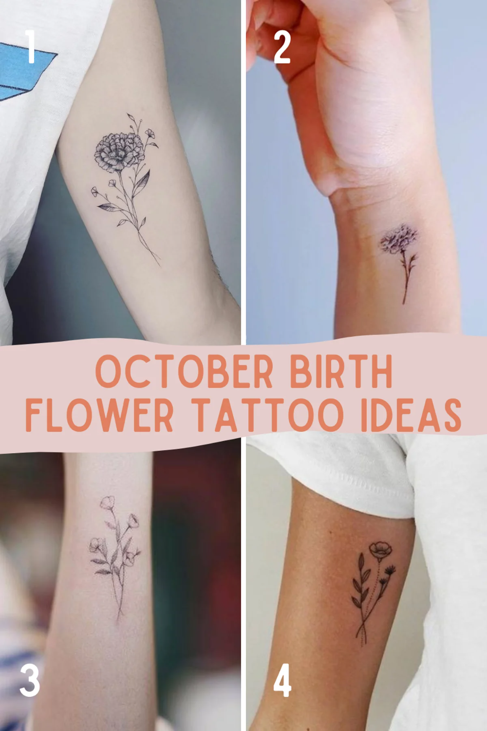 October Birth Flower Tattoo Ideas and Meanings