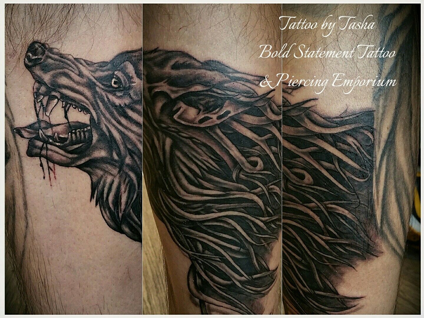 Black And Grey Werewolf Tattoo All Things Tattoo