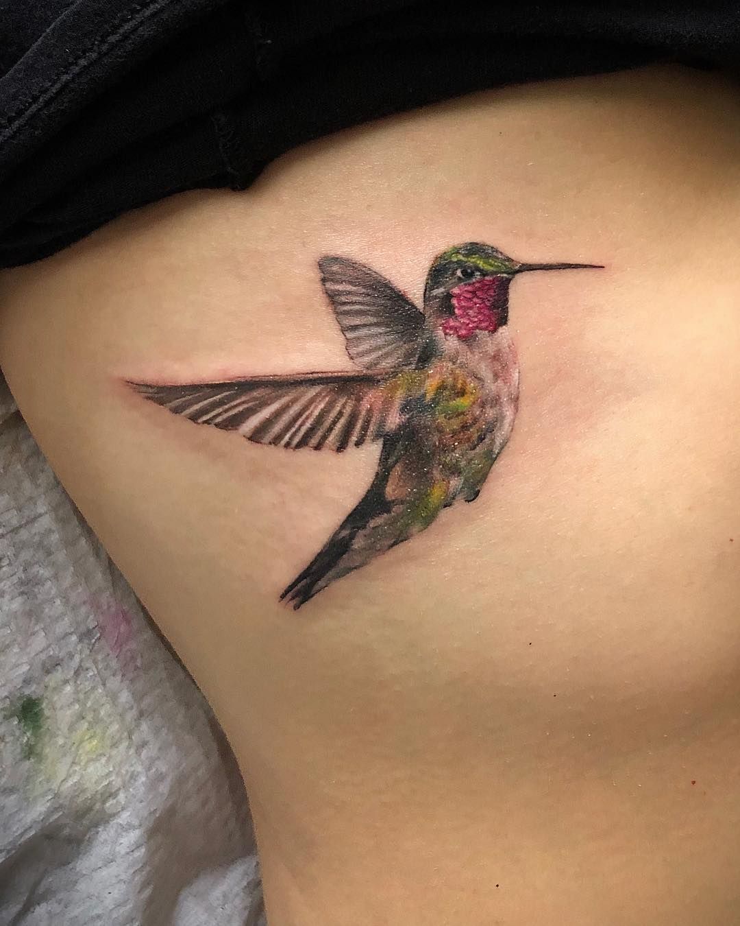 Elegant Black and White Hummingbird Tattoo Ideas