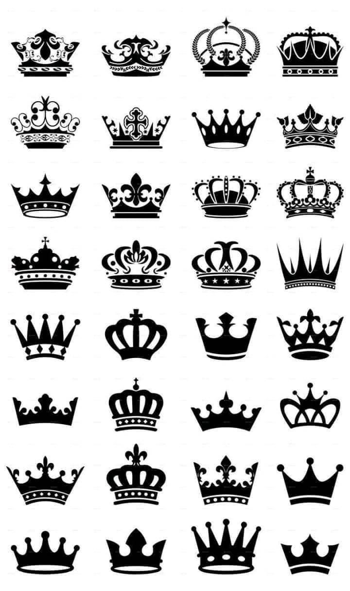 Black Ink King Crown Tattoo Designs Crown Tattoo Design Queen Tattoo