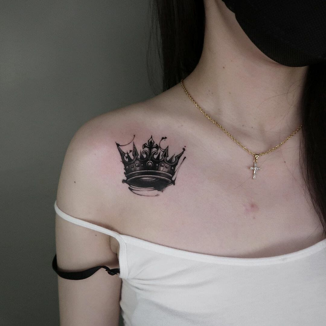 5 Stunning Black Queen Crown Tattoo Designs You'll Love