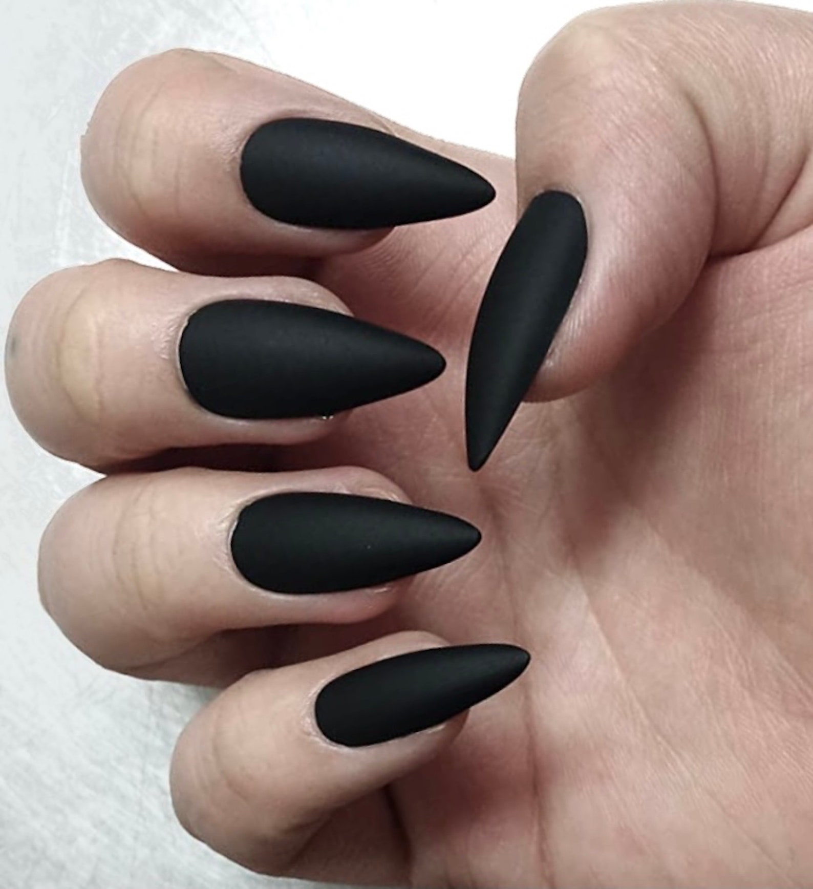 Black Stiletto Nails